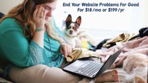 End your website problems for good for $18/mo or $199/yr